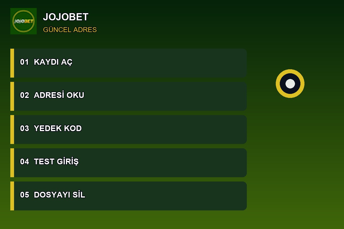 Jojobet giriş adımları